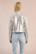 Ladies Woven Jacket - Silver