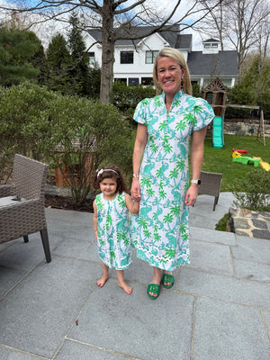 Kids Sleeveless Ric-Rac Shift Dress - Elephant Print