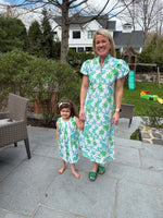 Button Front Midi Dress - Elephant Print