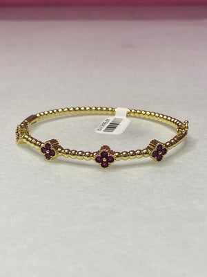Clover Bangle - Pink
