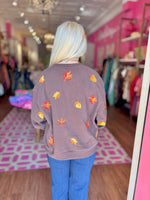 Brown Big Turkey & Leaves Sweatshirt