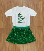 Sequin Skort - Green