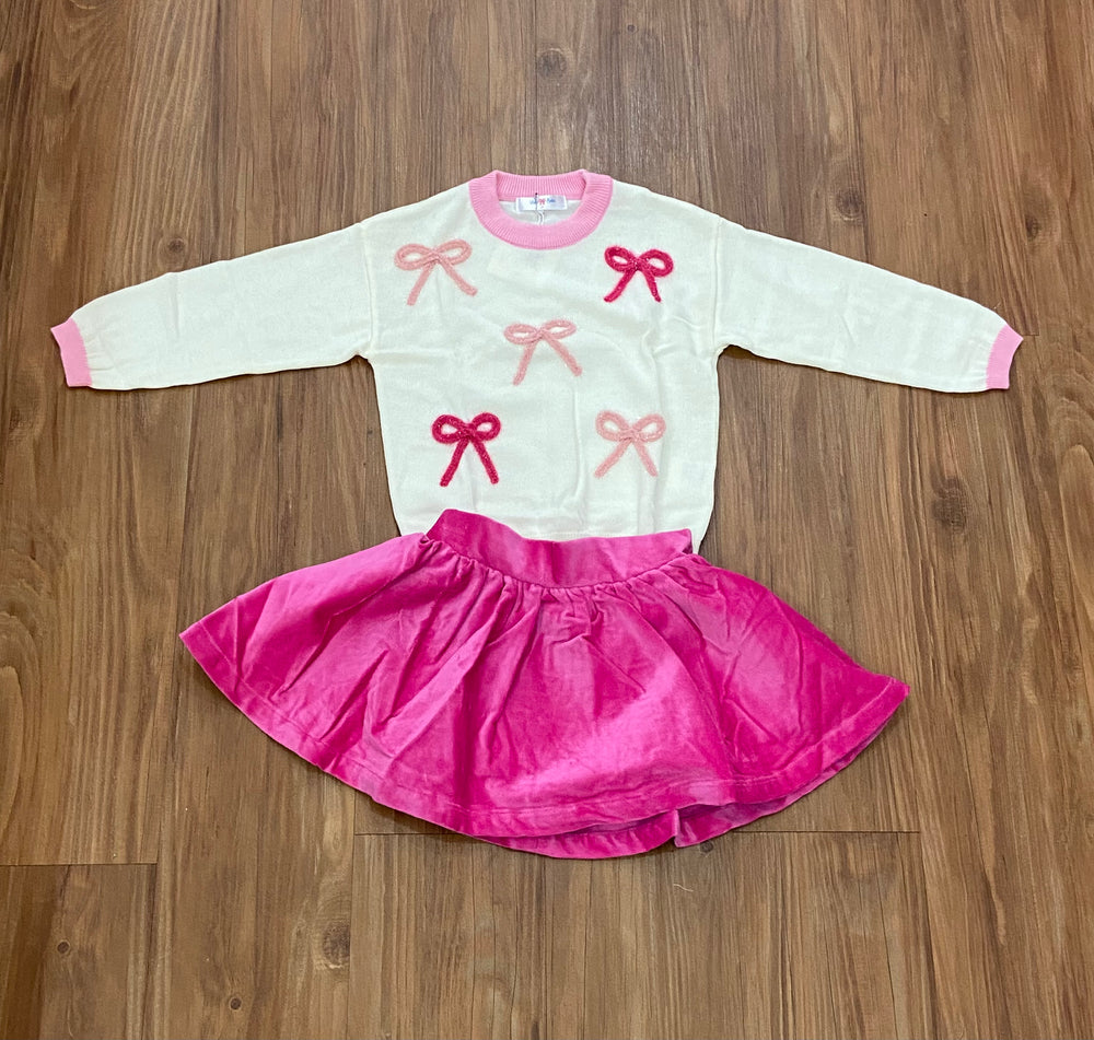 Iris Sweater - Pink Bows