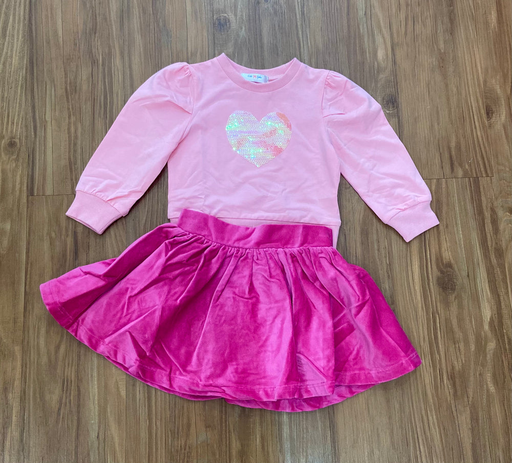 Lily Long Sleeve Shirt - Pink Heart