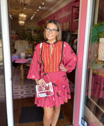Mandy Mix Dress - Beetroot