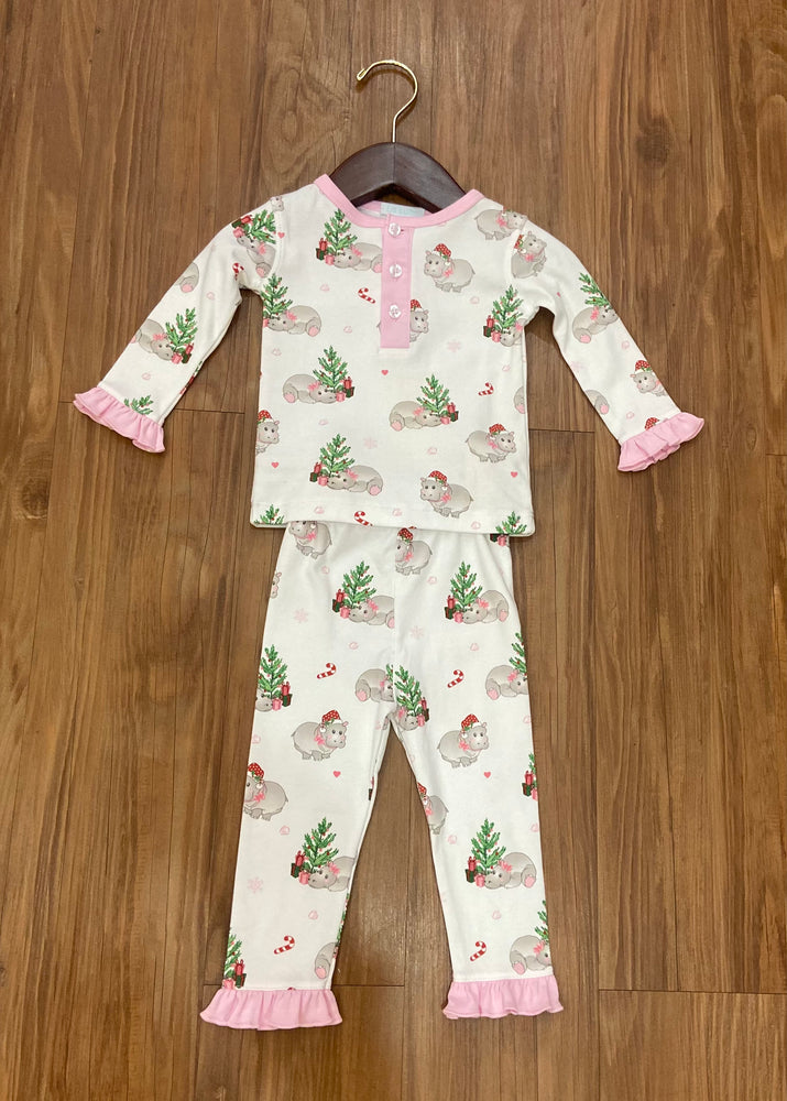 Pima Girl Hippo LS 2 Piece PJ