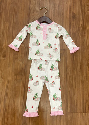 Pima Girl Hippo LS 2 Piece PJ