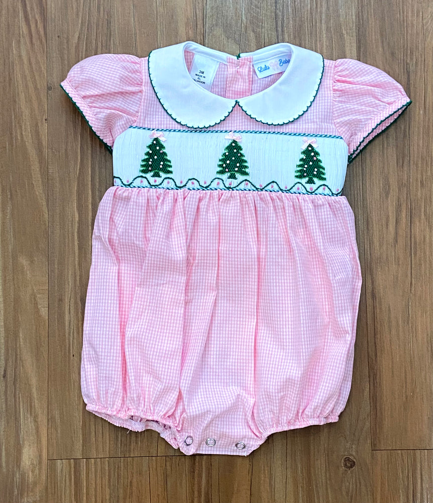Roșie Smocked Bubble - Tree/Pink