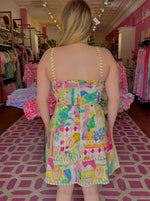 Abstract Print Dress - Multi