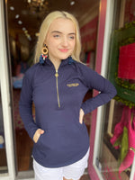 Embroidered UPF 50+ Skipper Popover - True Navy
