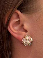 All Dahled Up Stud Earrings - Gold Metallic