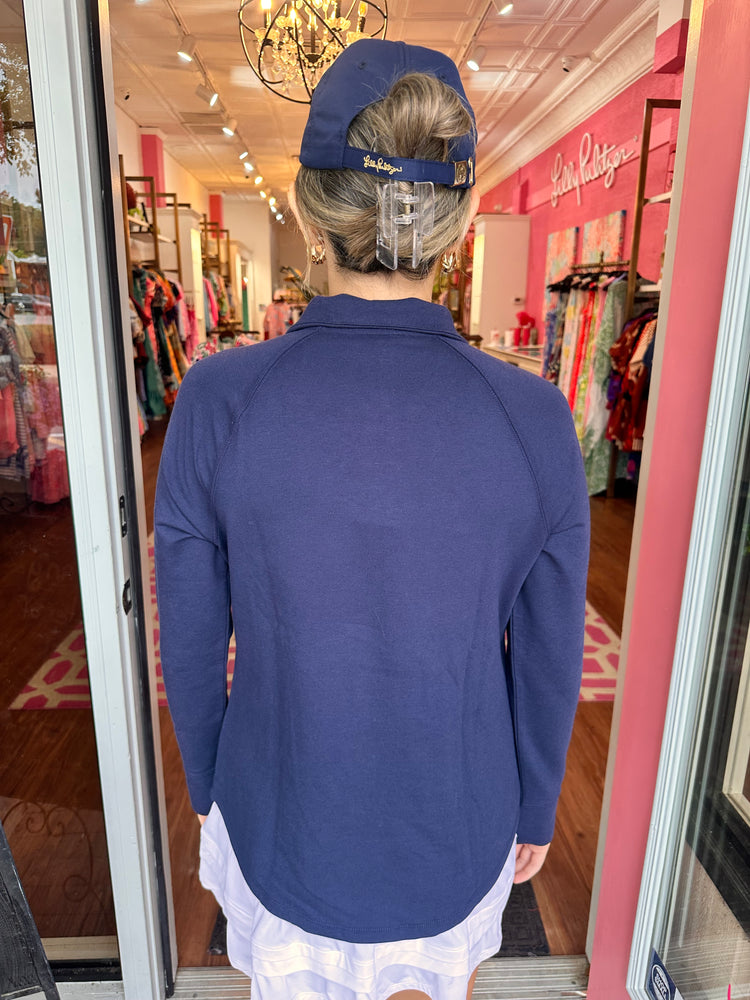 Embroidered UPF 50+ Skipper Popover - True Navy