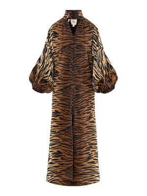 Fiona Dress - Tiger Jacquard