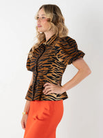 Britt Top - Tiger Jacquard