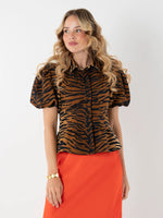 Britt Top - Tiger Jacquard