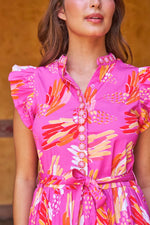 Taylor Dress Magenta Wings