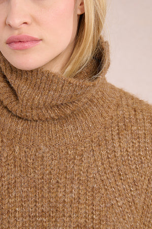 Ladies Knitted Sleeveless Sweater - Camel