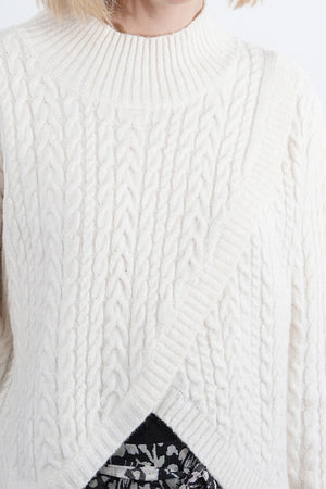 Ladies Knitted Sweater - Off White