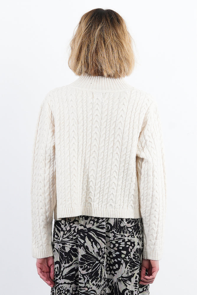 Ladies Knitted Sweater - Off White