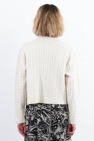 Ladies Knitted Sweater - Off White