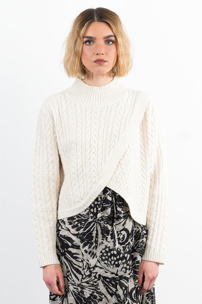 Ladies Knitted Sweater - Off White