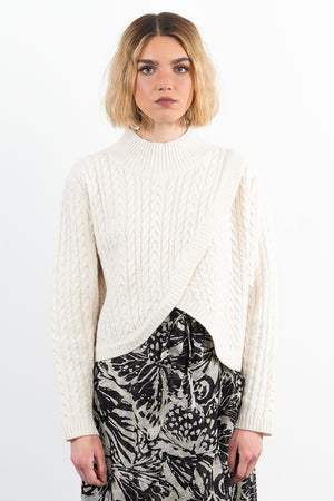 Ladies Knitted Sweater - Off White