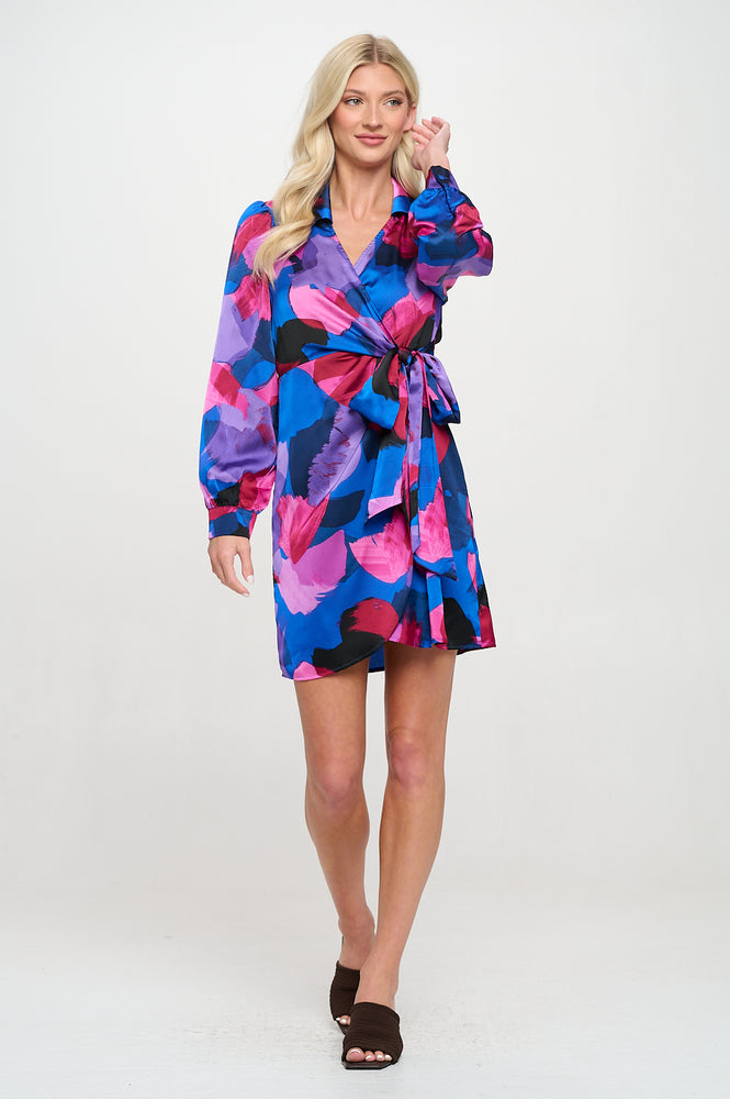 Sophie Dress - Paint Stroke Blue
