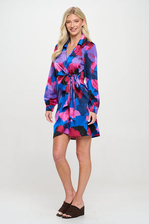 Sophie Dress - Paint Stroke Blue