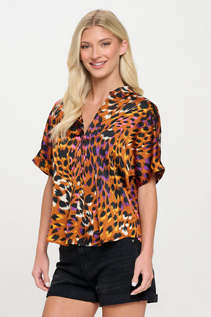 Kaii Top - Leopard Rust