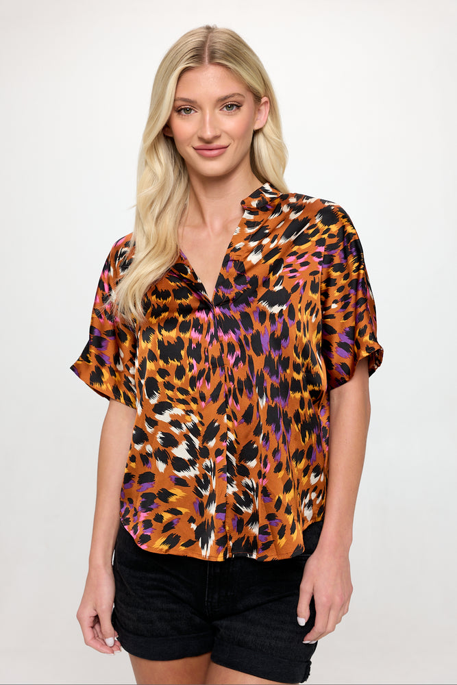 Kaii Top - Leopard Rust