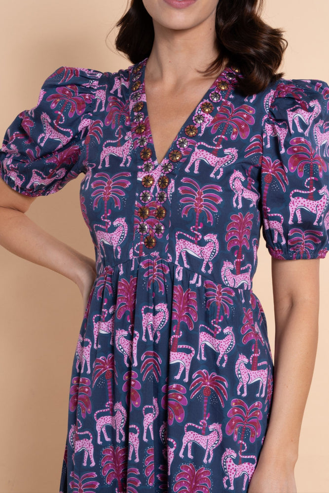 Margot Dress - Mulberry Rainforest