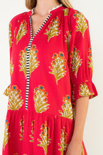 Floral Detailed V-Neck Dress