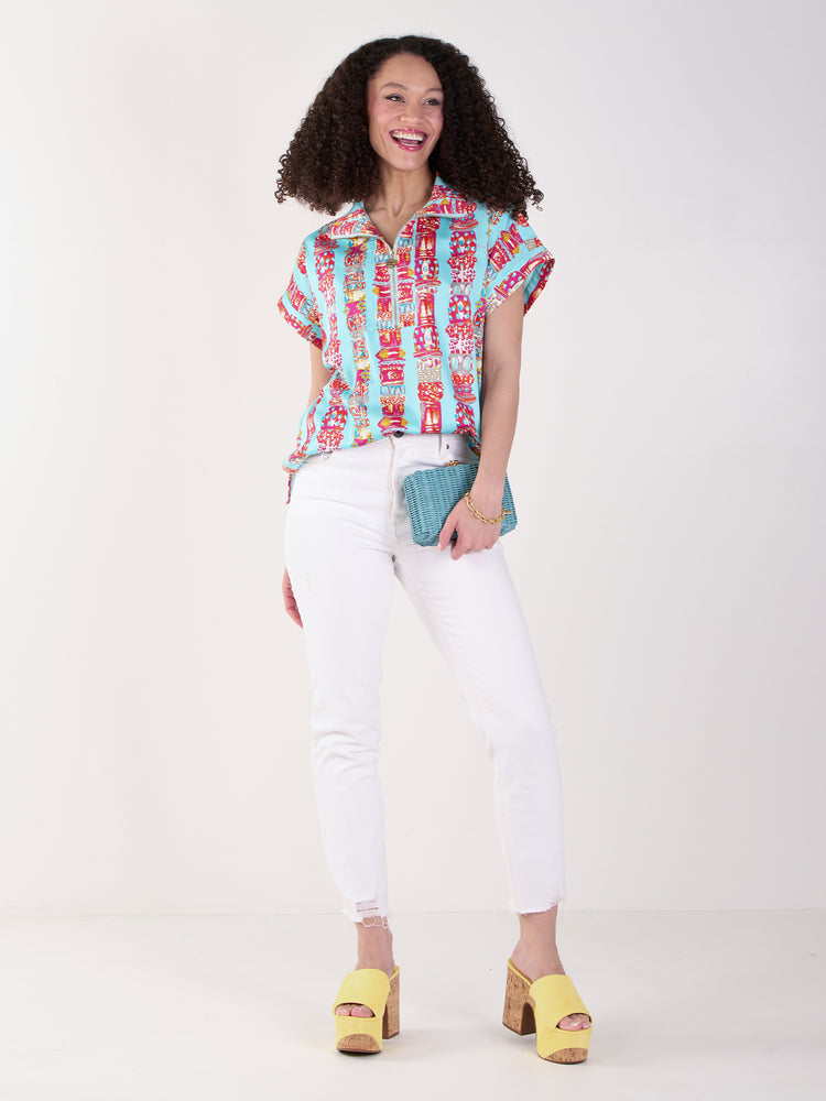 Poppy Pullover - Iconic Iris
