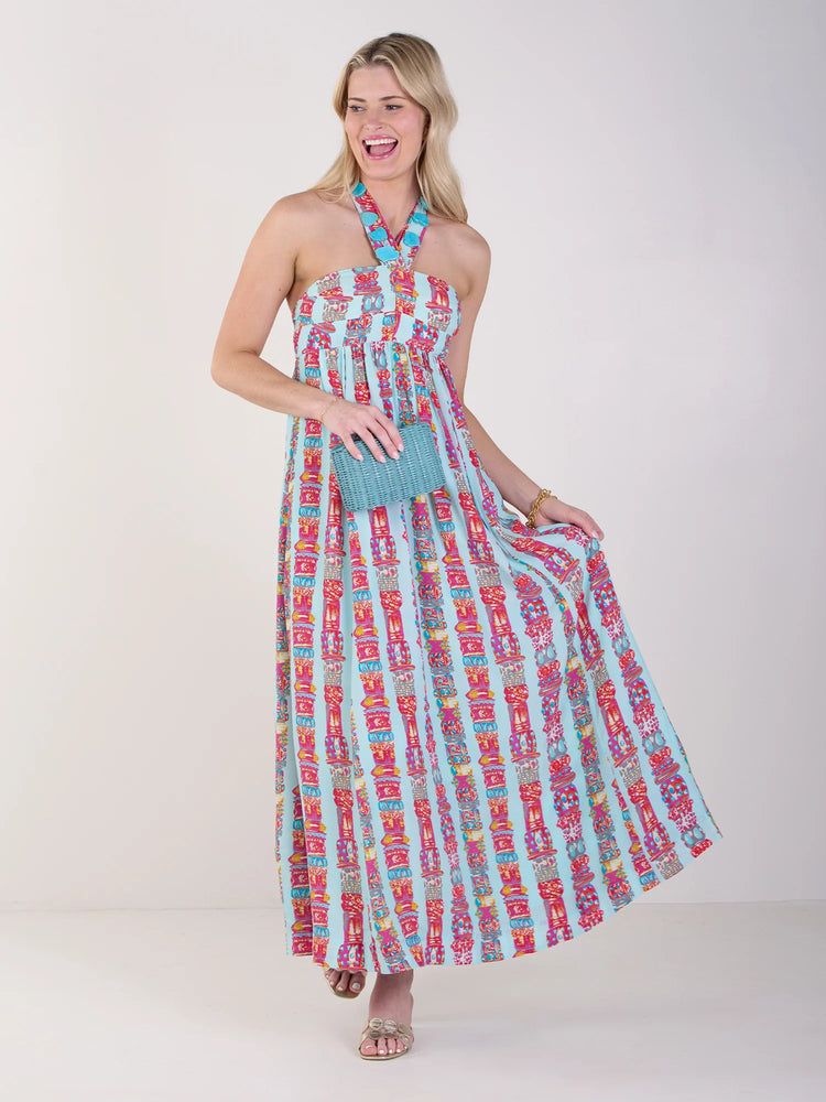 Zoe Halter Dress - Iconic Iris