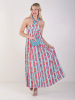 Zoe Halter Dress - Iconic Iris