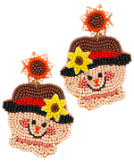 Scarecrow Bead Dangle Earrings - Multi