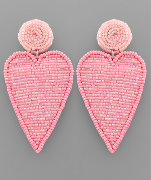 
            
                Load image into Gallery viewer, Circle &amp;amp; Heart Earrings - Pink
            
        