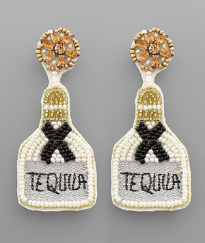 
            
                Load image into Gallery viewer, Tequila Bottle Earrings - White
            
        