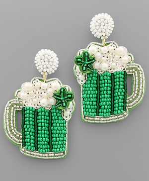 St Patrick's Day Theme Earrings - Mug
