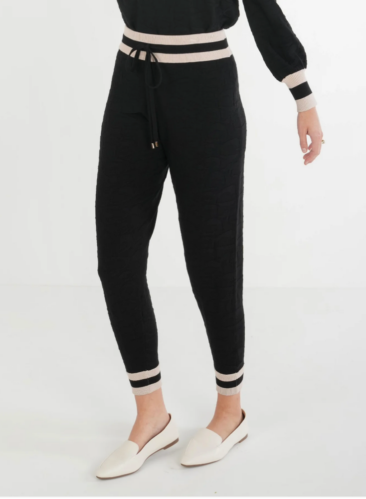 Downtown Jogger - Black Knit Cheetah