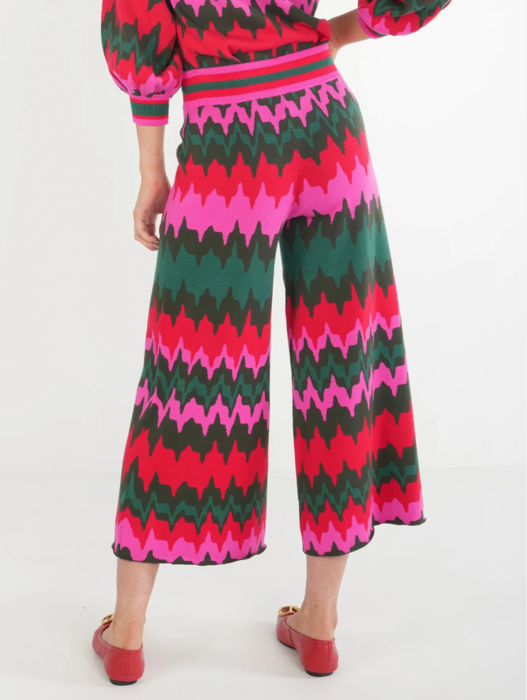 Teddy Crop Trouser - Ruby Ripple