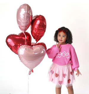 Girls Sequin Heart Valentine's Day Tutu