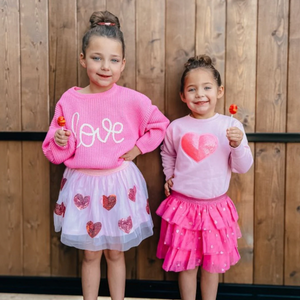 Girls Sequin Heart Valentine's Day Tutu