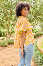 Parham Blouse - Orange Azalea