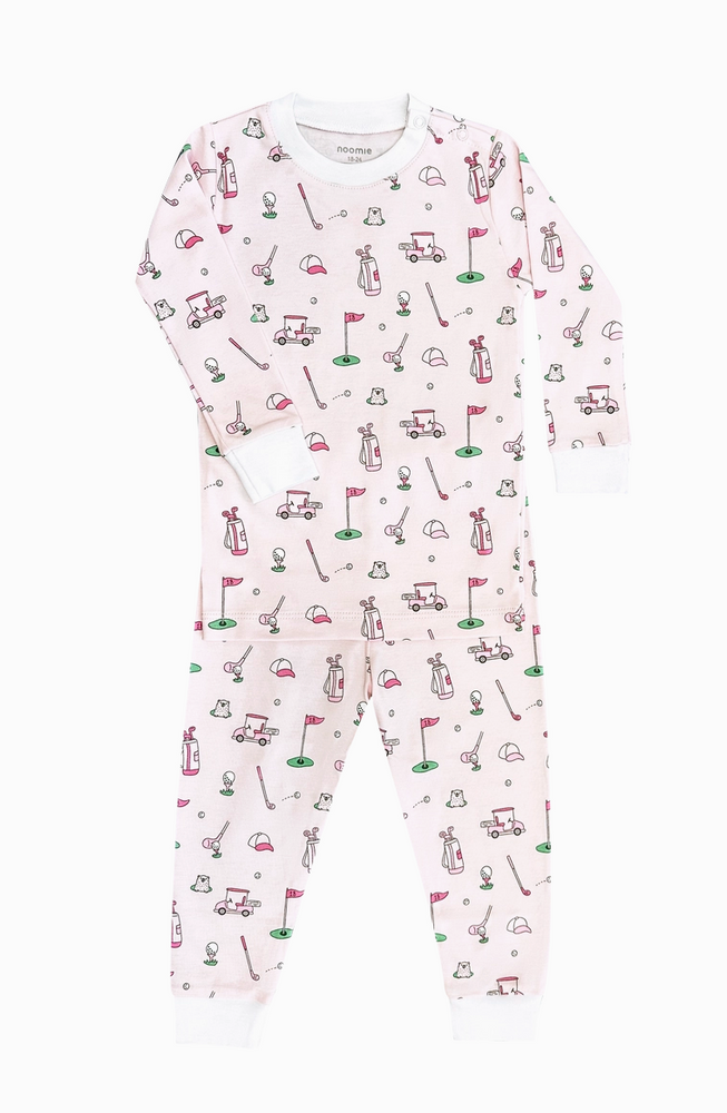 Golf Girl Two Piece Pajamas - Pink