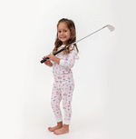 Golf Girl Two Piece Pajamas - Pink