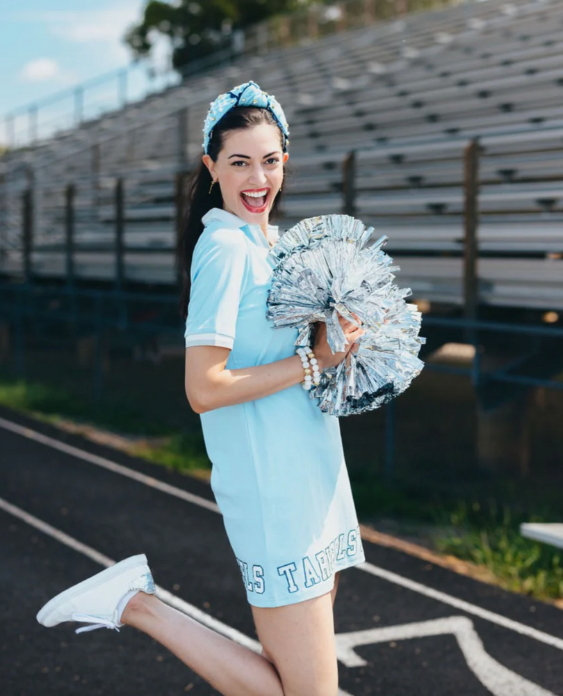 UNC Collared Shirt Dress - Blue/White