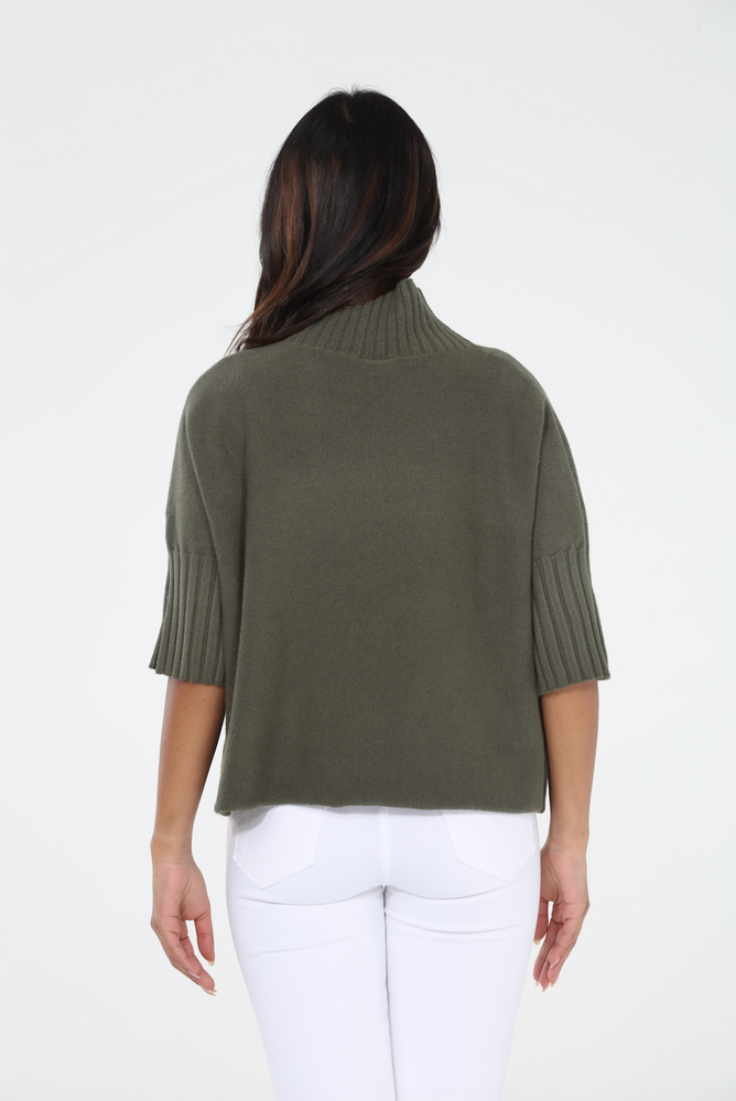 Natasha Classic Knit Sweater Top - Green