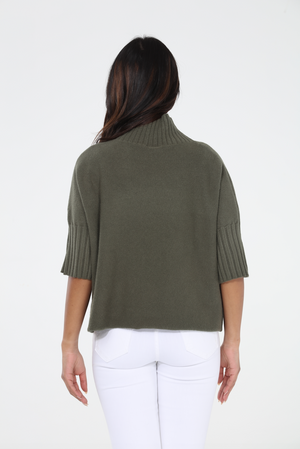 Natasha Classic Knit Sweater Top - Green