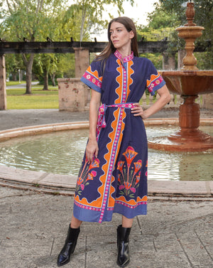 Sydney Shirtdress Lotus Navy